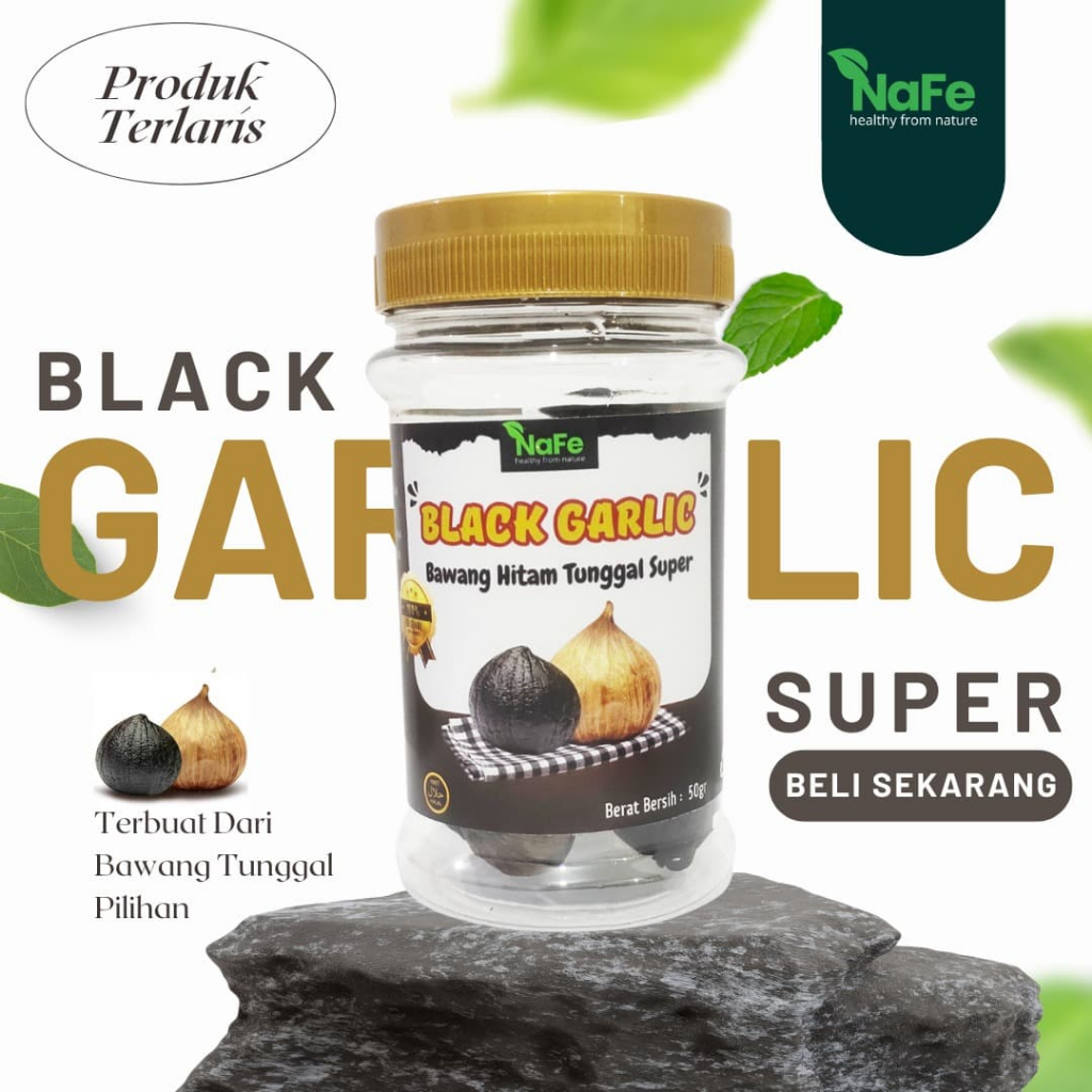 

Black Garlic / Bawang Hitam Tunggal / Lanang / 50gr Bukan Putih Kating
