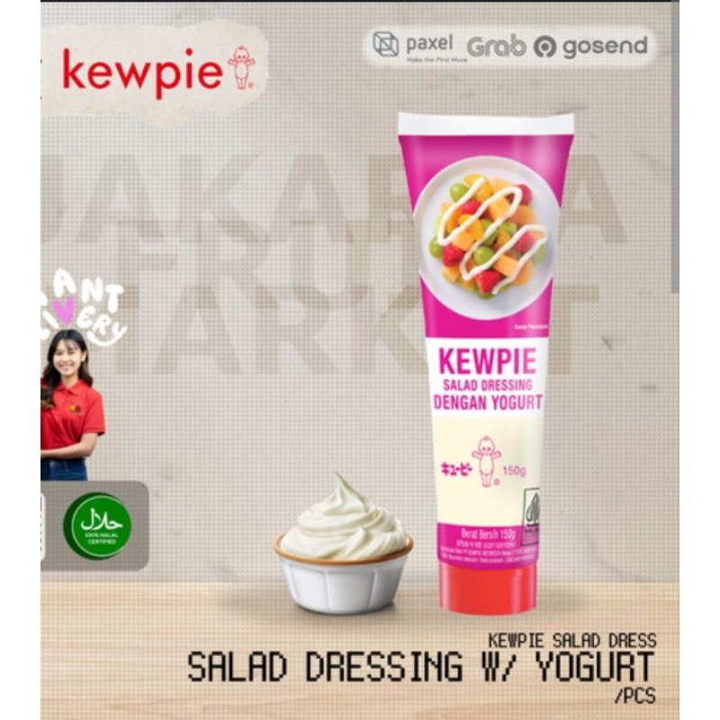 

[oddsolshop] pekanbaru/Kewpie Salad Dressing Dengan Yogurt 150GR Bahan Masakan Makanan Tube Size