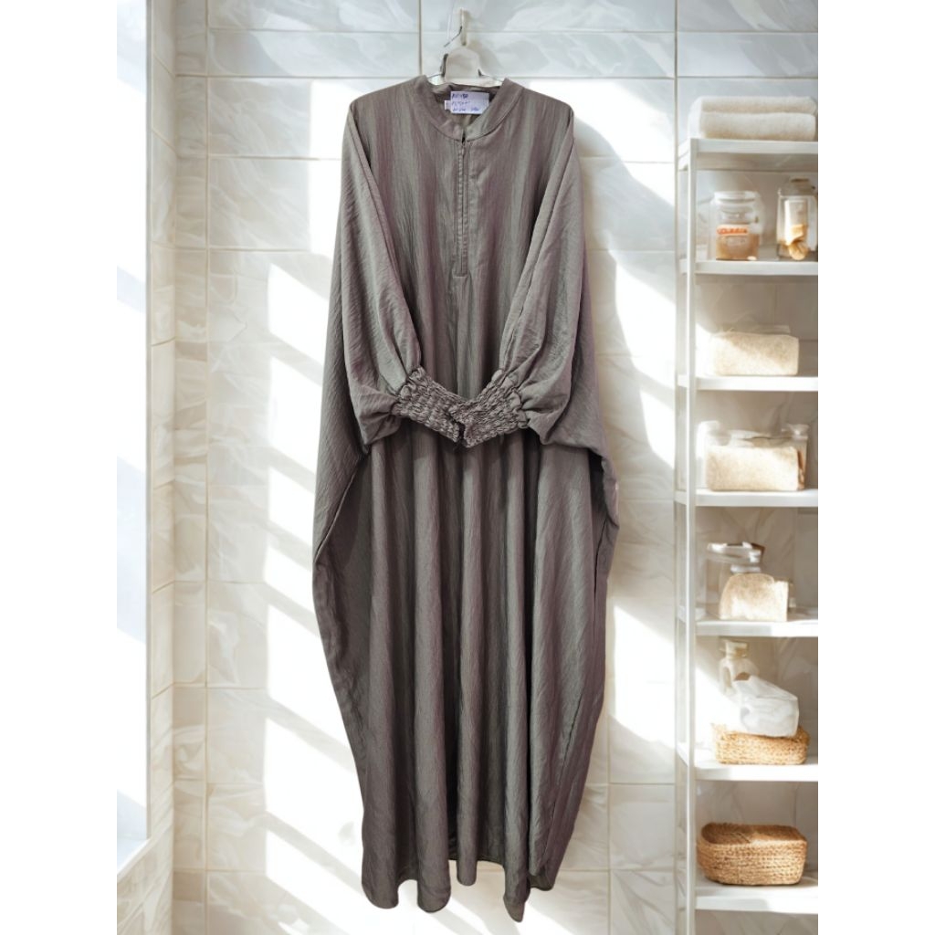 PL/ GAMIS KAFTAN COKLAT GOLD KAIN SEMI SHIMMER