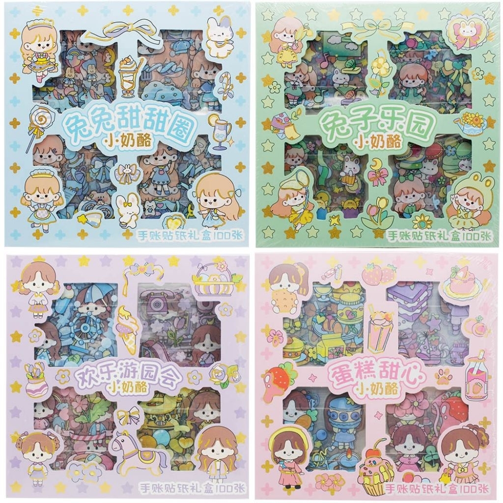 

085 Sticker Motif Lucu 100 Lembar / Sticker Tempelan Karakter Sticker Kartun / Sticker Bermotif