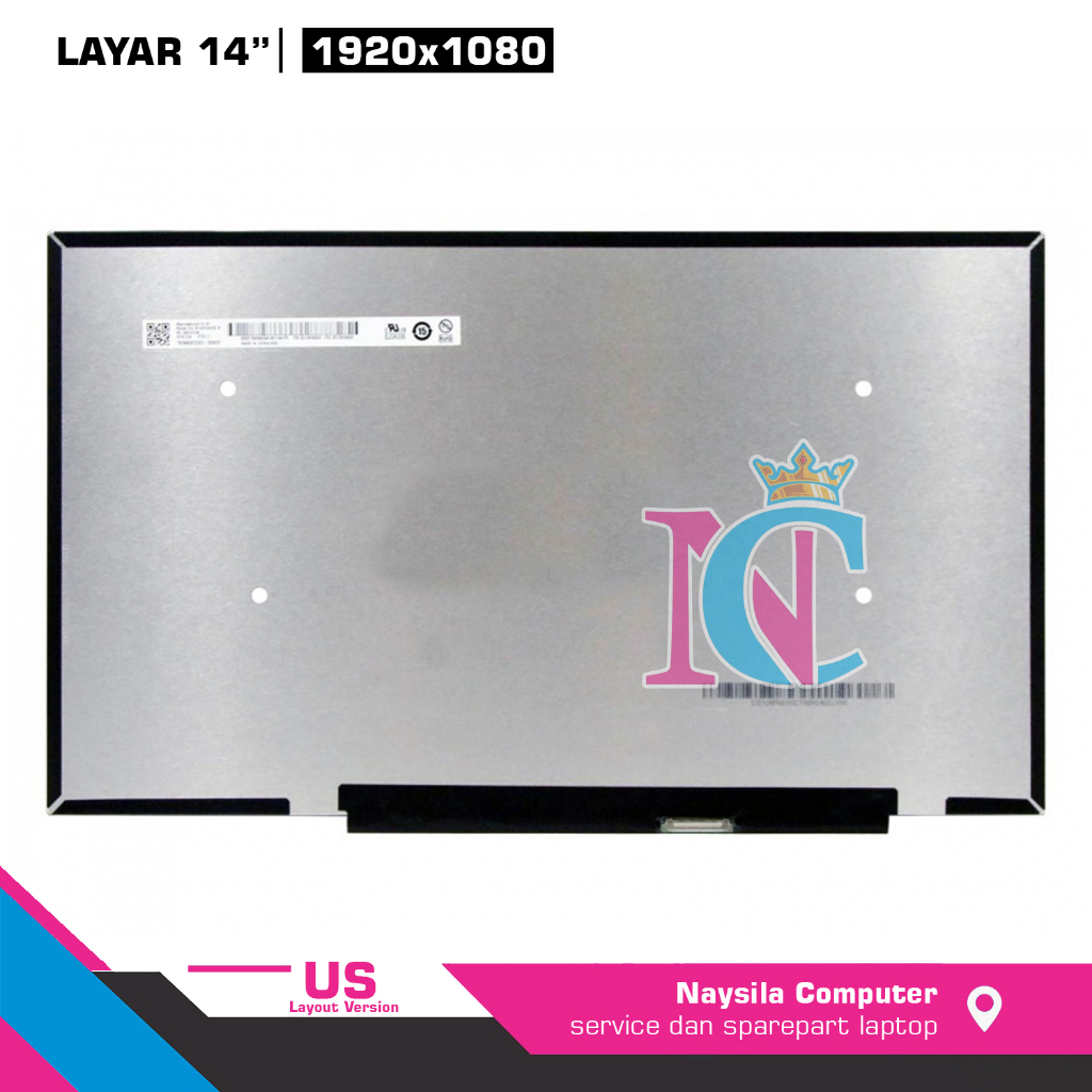 LAYAR LCD LED MSI PRESTIGE 14 EVO A11M-005, HYPERBOOK L14, SCHENKER VIA 14, THINKPAD E14 Gen 3 20YD,