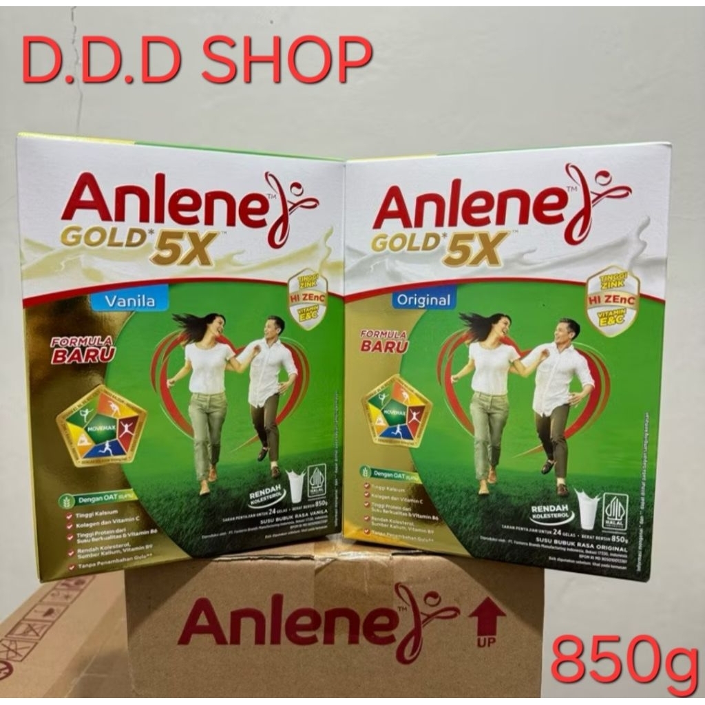 

Anlene gold 5x vanila original & coklat 850g