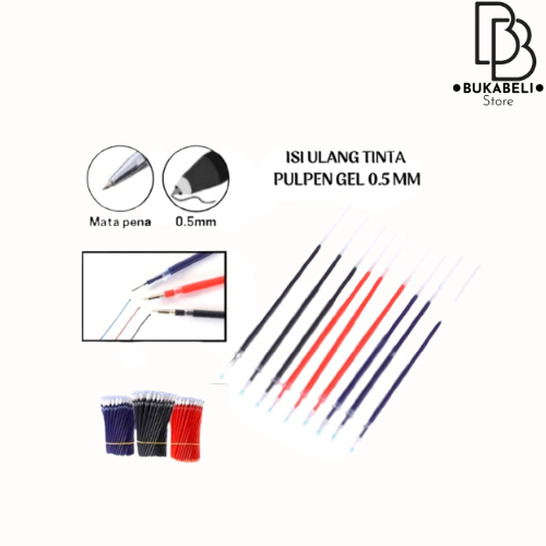 

BUKABELI COD Refiil Pena Gel Tinta Cair / Isi Ulang Tinta Pulpen Warna Pen Gel Reffil 0.5 MM U59/P17
