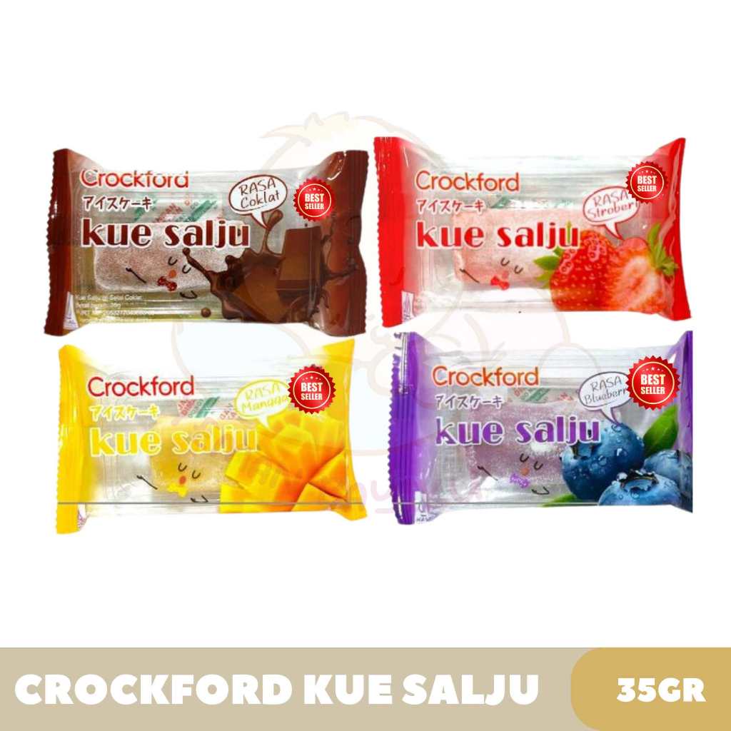 

Mochi Crockford Kue Salju 35gr Moci Isian Selai Aneka Rasa Buah Starwbery Blueberry Mangga Coklat