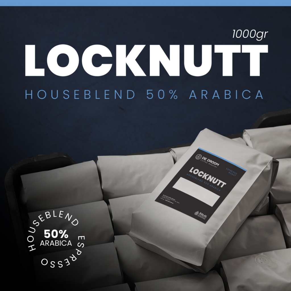 

De Droom - LOCK NUTT HOUSEBLEND - Biji Kopi Espresso Houseblend Arabica x Robusta
