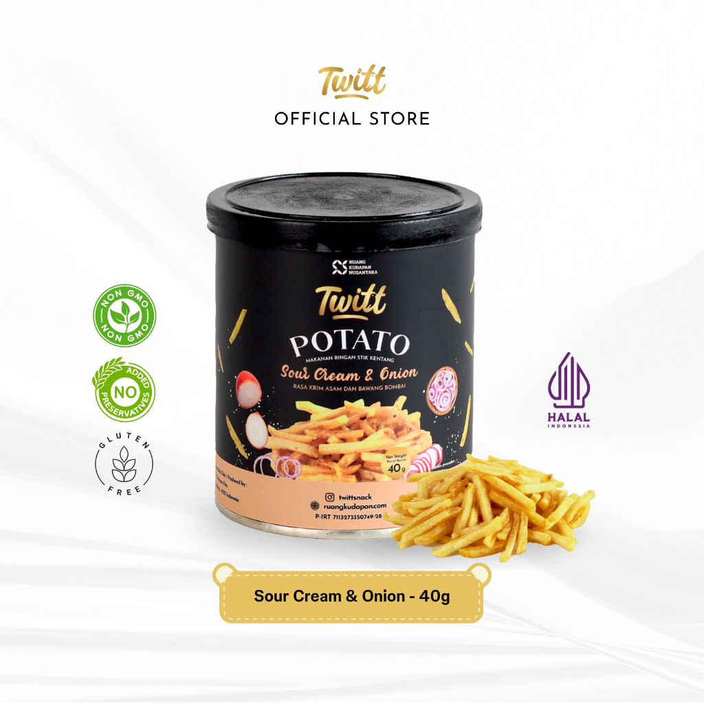 

Twitt Snack - Potato Sourcream & Onion Stick Kentang 40g