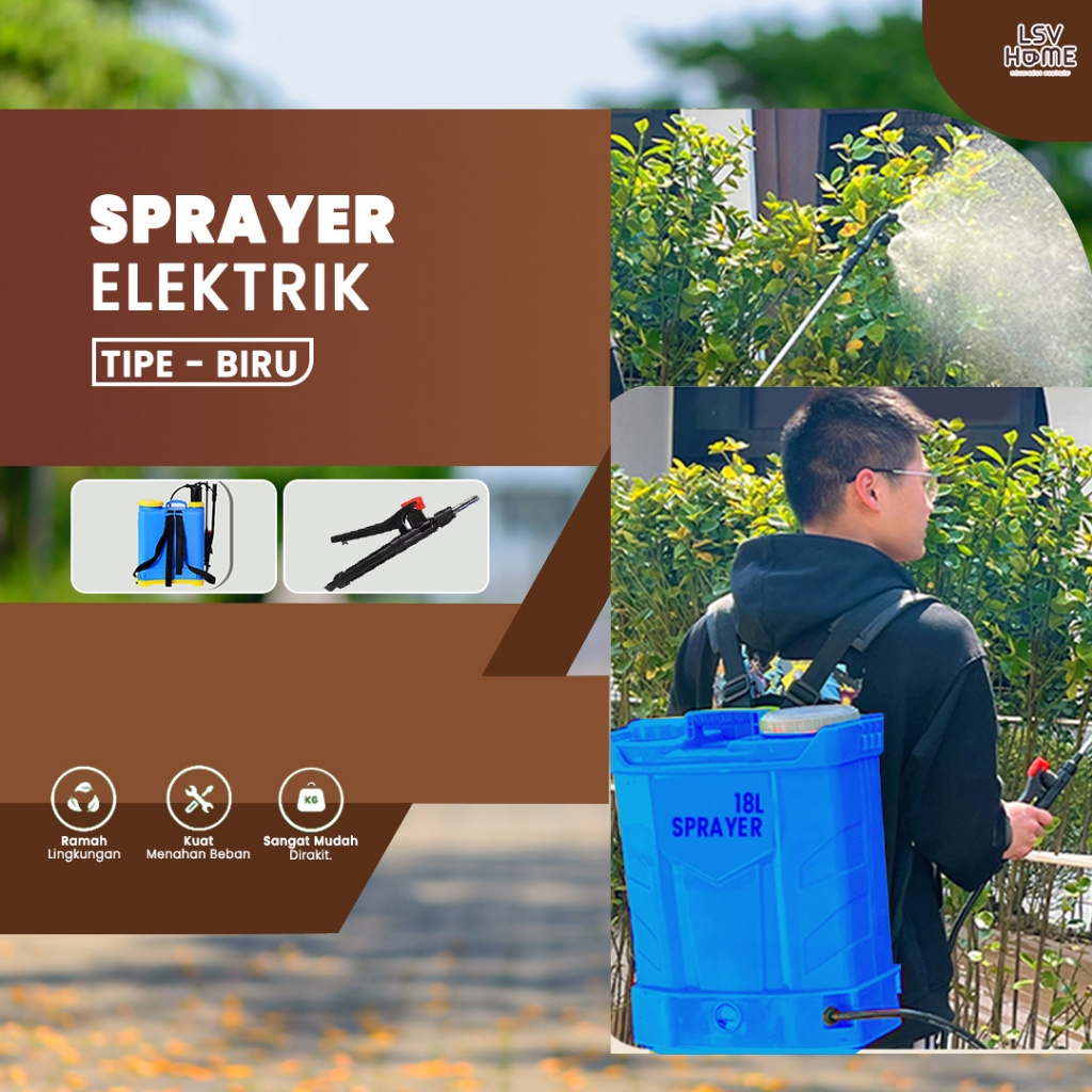 HOME Sprayer Elektrik Tangki Semprot Pertanian Elektrik Semprotan Elektrik Pertanian 18 Liter