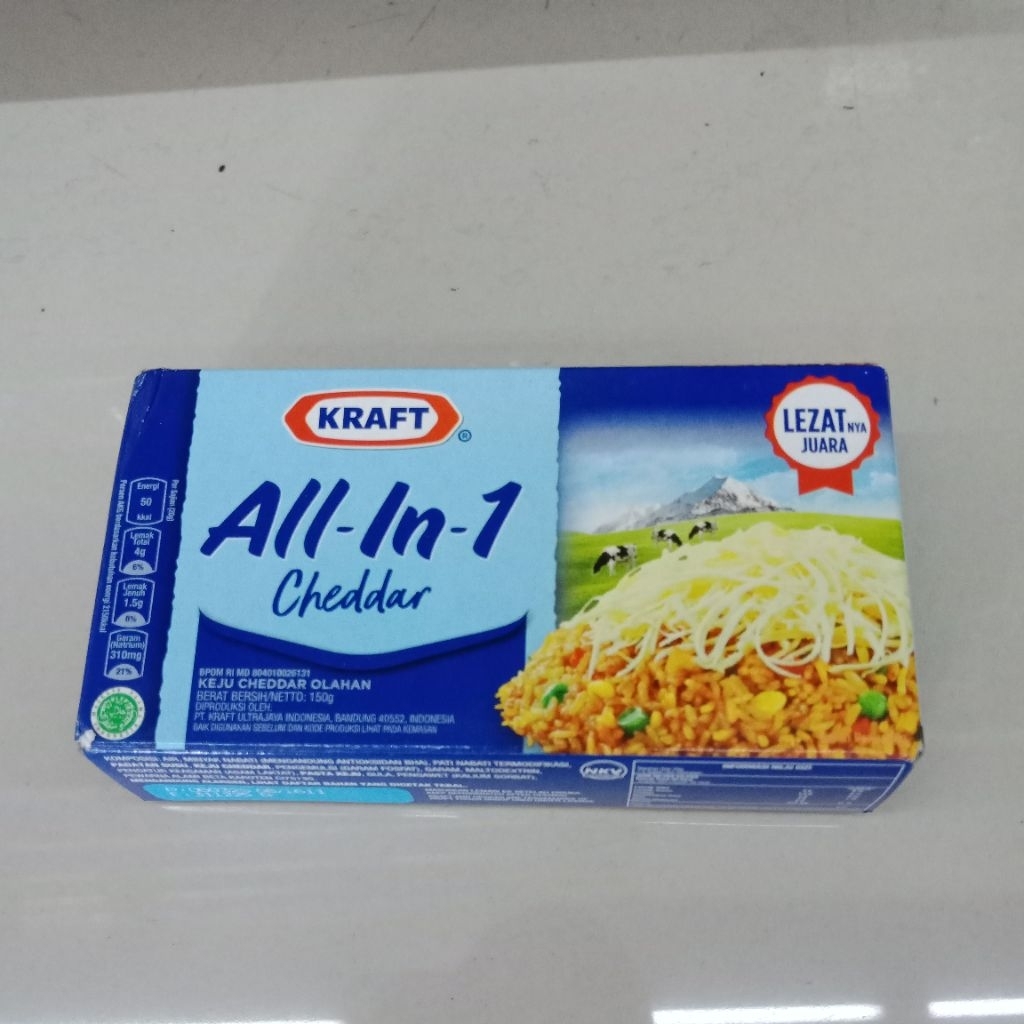 

Keju Kraft All in 1 Cheddar 150 Gram