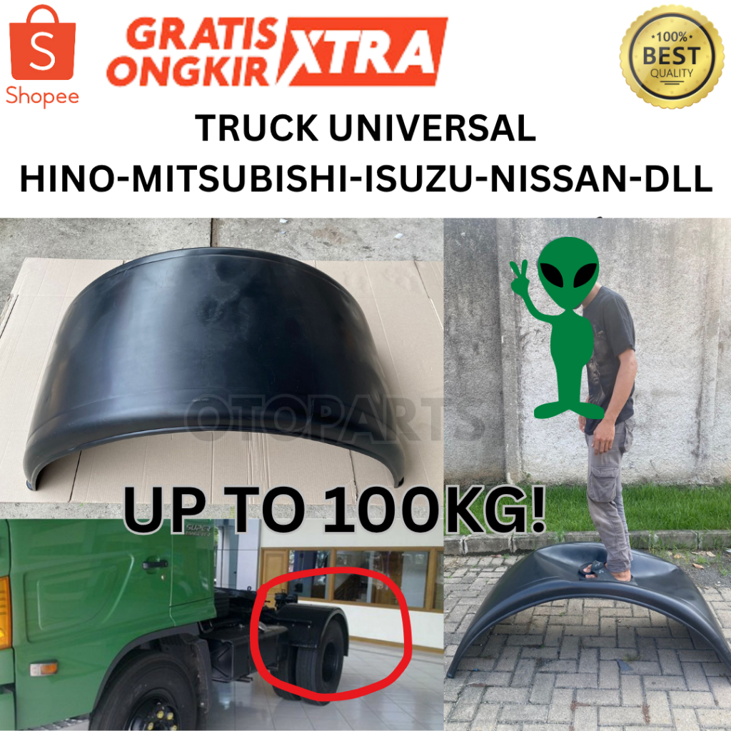 Splashboard Slebor Kaet Lumpur Roda Belakang Mudguard Trailer Hino Isuzu Nissan Truk Trailer Tractor