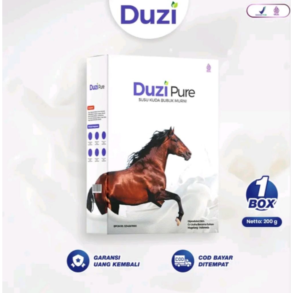 

Duzi Pure Susu Kuda Bubuk dengan Herbal - Paket 1 Box