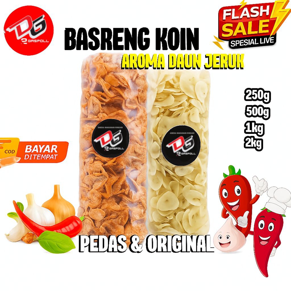 

BASRENG KOIN AROMA DAUN JERUK Snack food goreng