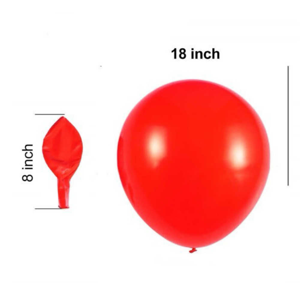 Balon latex macaron / chrome  MERAH PUTIH 17 an hut Ri jumbo 18 inch / 15 inch