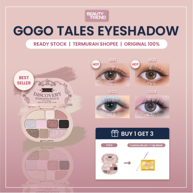 [READY] Gogo Tales 10 Color Lolita Eyeshadow Palette Gogo Tales Eyeshadow Gogo Tales Lipgloss GT486