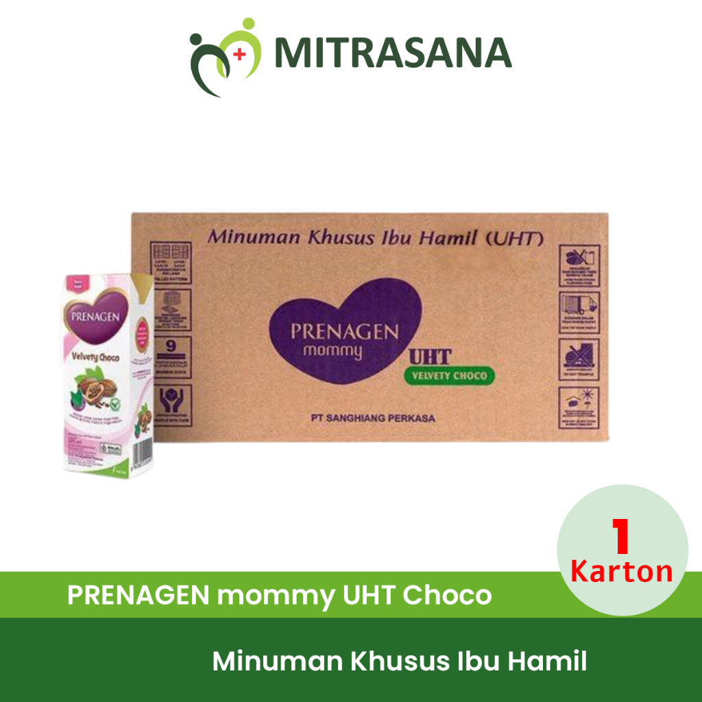 Prenagen Mommy UHT Velvety Choco 185ml (1 Karton) - Nutrisi Ibu Hamil & Menyusui