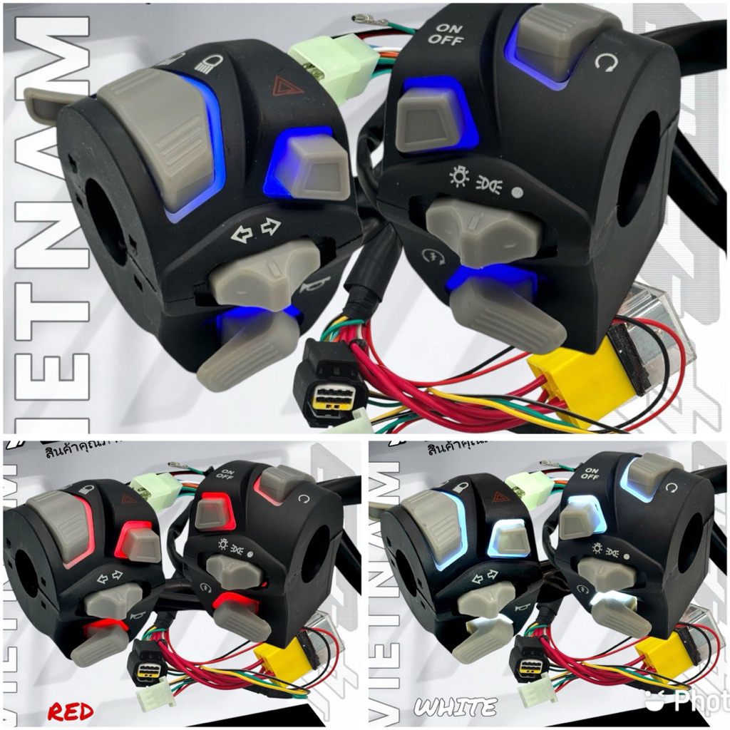 SAKLAR SET VIETNAM LAMPU LED NYALA PNP VARIO150 OLD DAN NEW