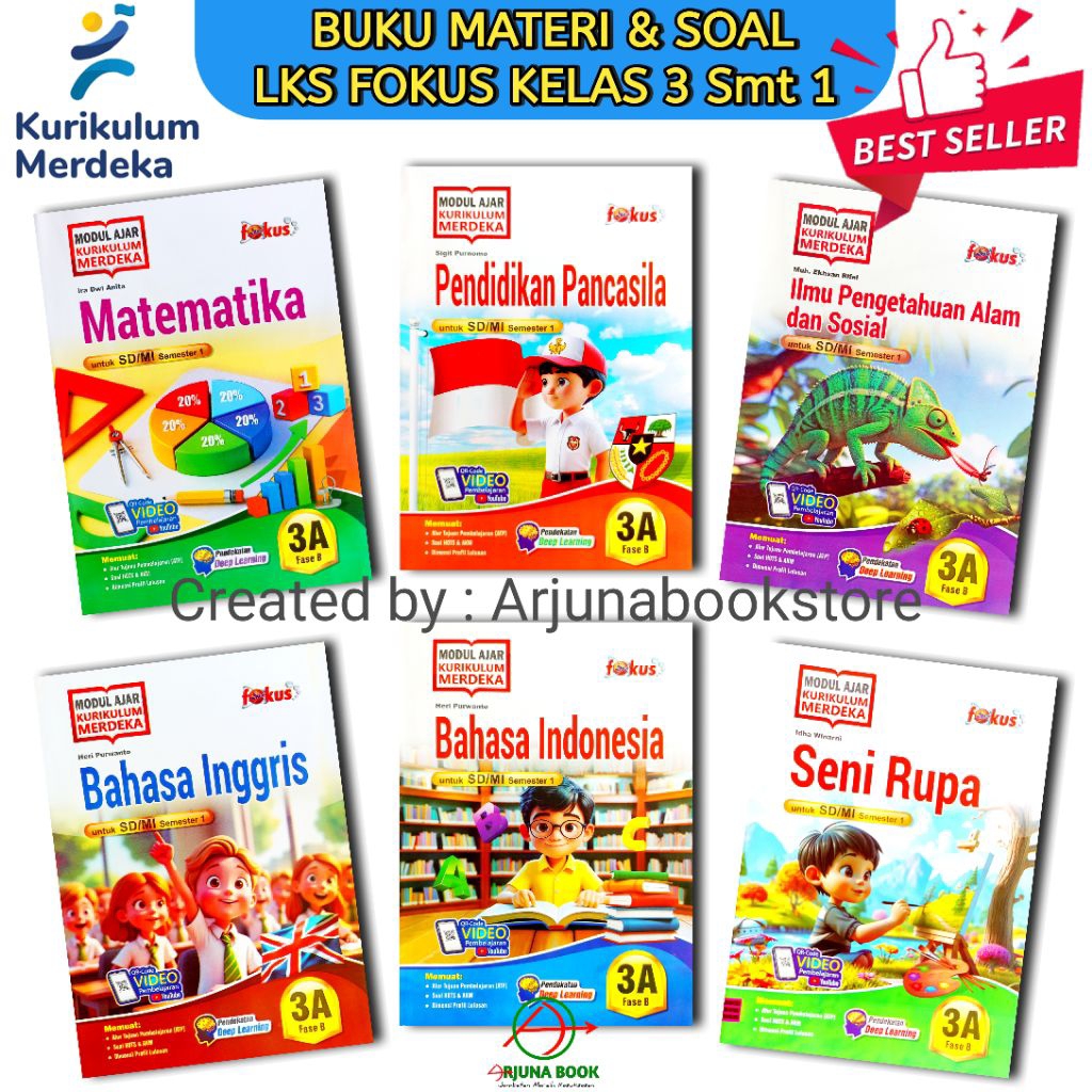 BUKU LKS FOKUS KELAS 3 SD/MI Semester 1 Dan 2 KURIKULUM MERDEKA