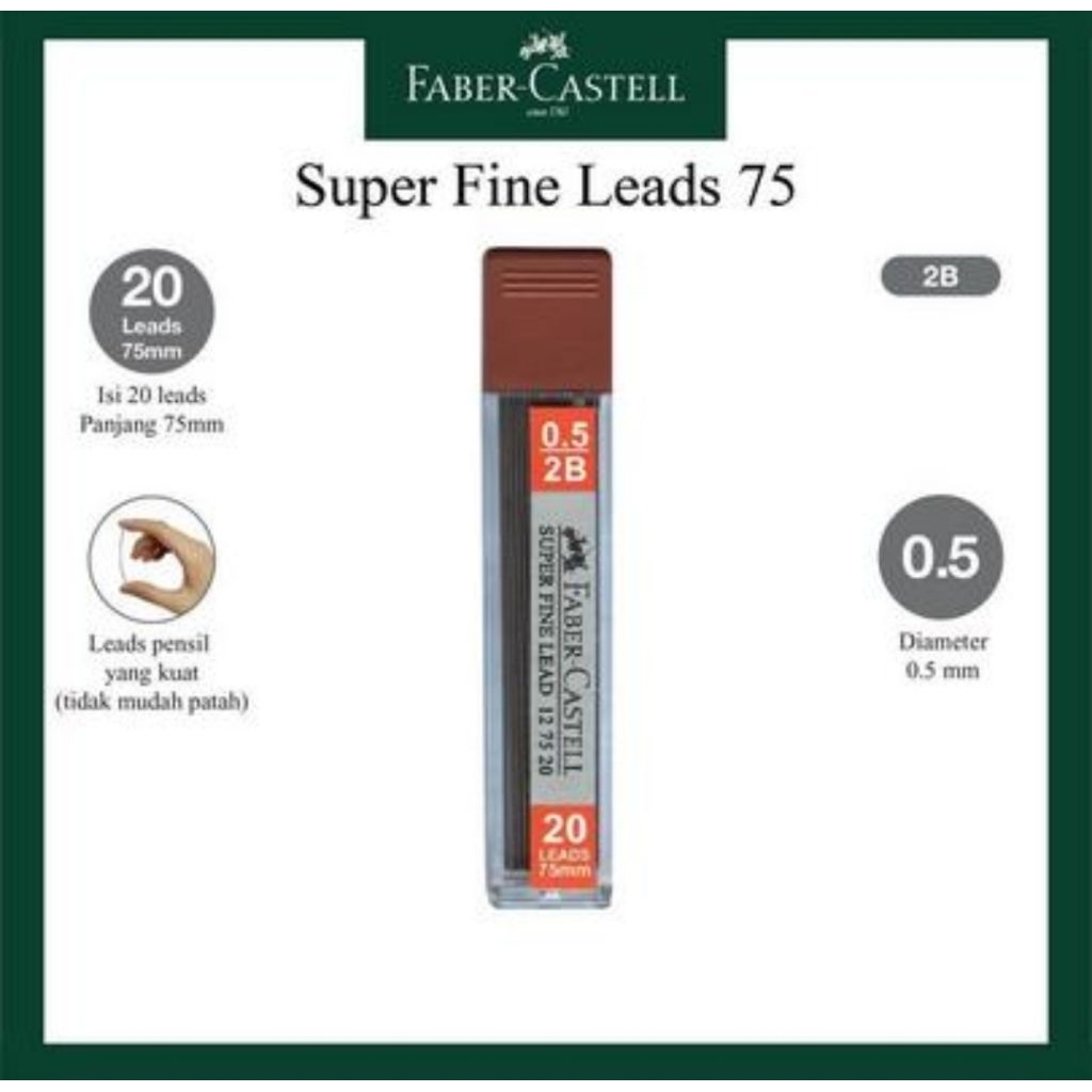 

Isi Pensil Mekanik 2B Faber-Castell Superfine 0.5