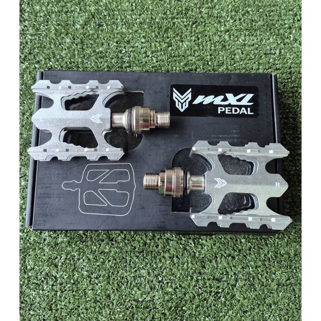 Pedal MXL Sepeda Lipat MTB Road Bike QR 026 Alloy Stainless Silver