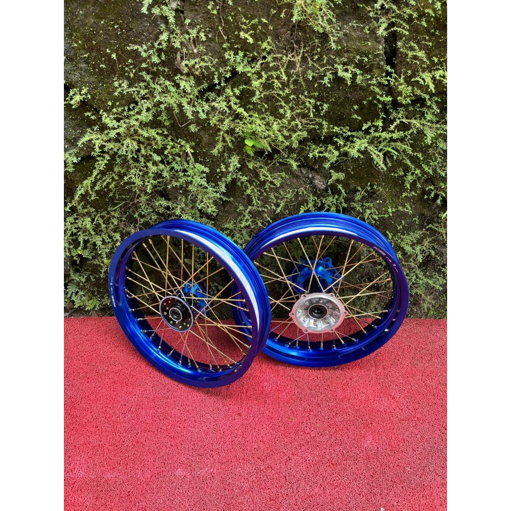 Wheelset WR Ring 17 Ukur 250/300 dan 300/350 Velg set SUPERMOTO WR155 Tanpa Ban