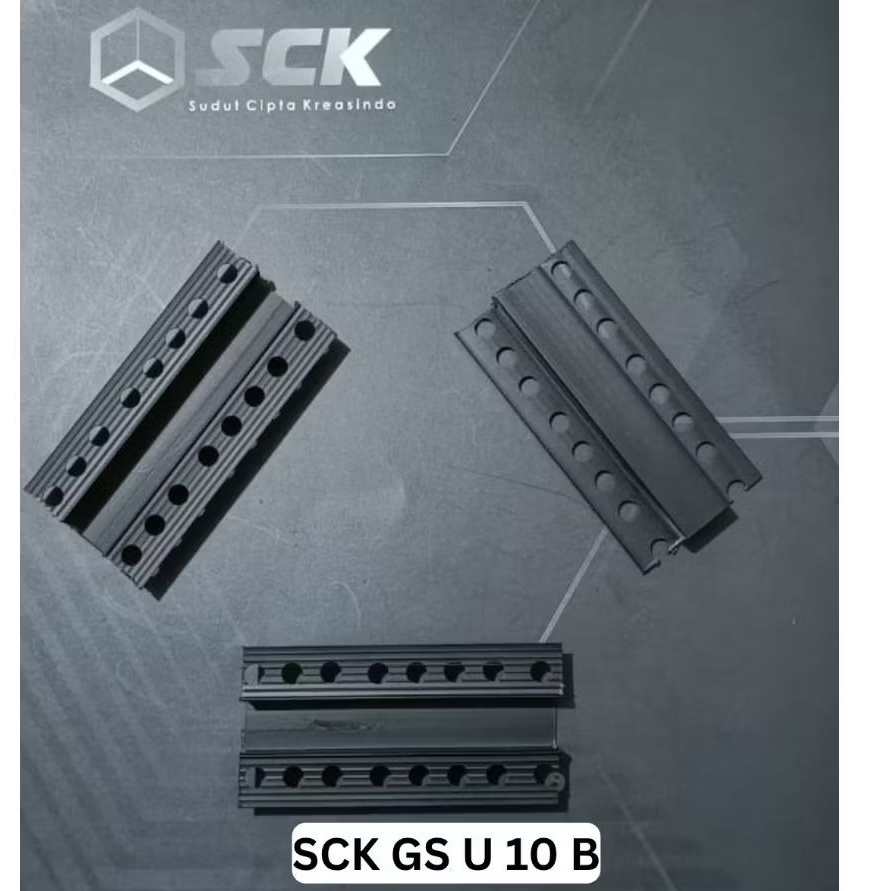 Tali Air Tembok / U Channel / Groove Joint (10mm) SCK GS U10 B (2,5m) (Hitam) (BACA DESKRIPSI SEBELU