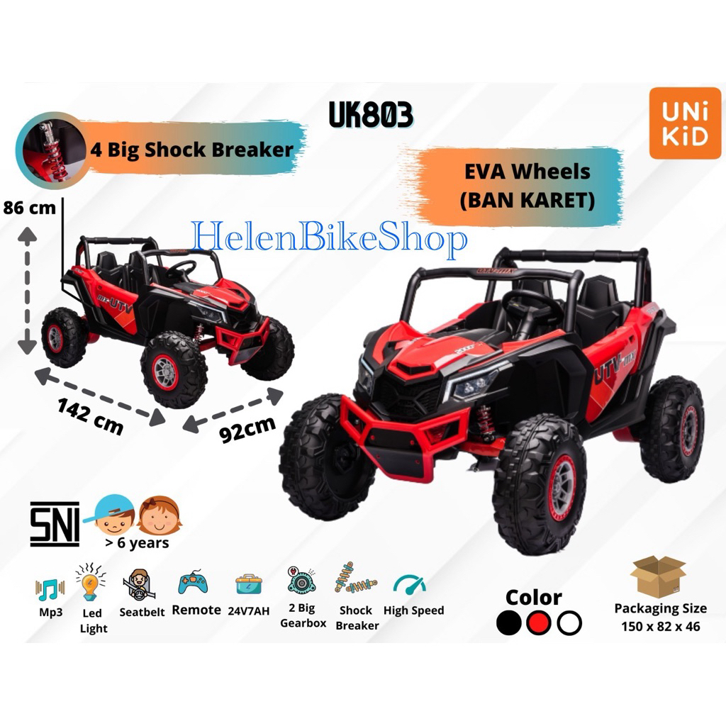 Mobilan Aki Jeep 24Volt Ban Karet