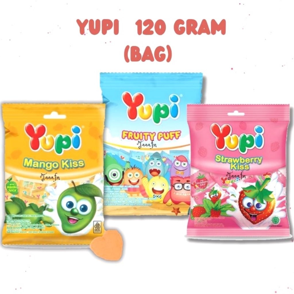 

YUPI SACHET 120 GRAM / MANGGA / STRAWBERRY / FRUIT PUFF