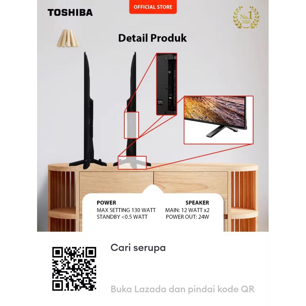 [Second] Toshiba TV 50" 4K UHD Smart TV - Dolby Vision Netflix/Youtube Voice Control Apple AirPlay W