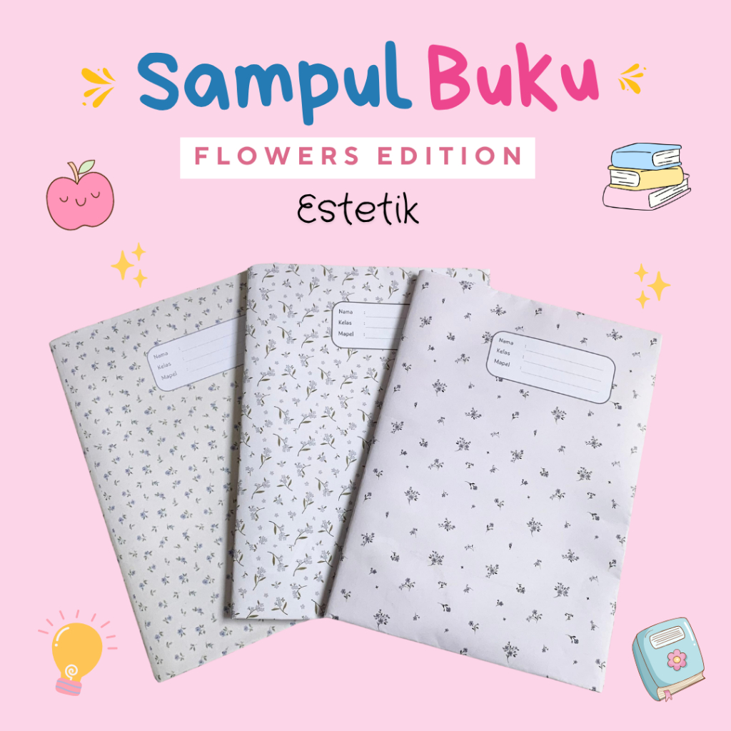 

[Flowers Edition] Sampul Buku Estetik | Sampul Buku Besar Bigboss Campus Kecil Standard Sidu Kiky | Wrapping Paper