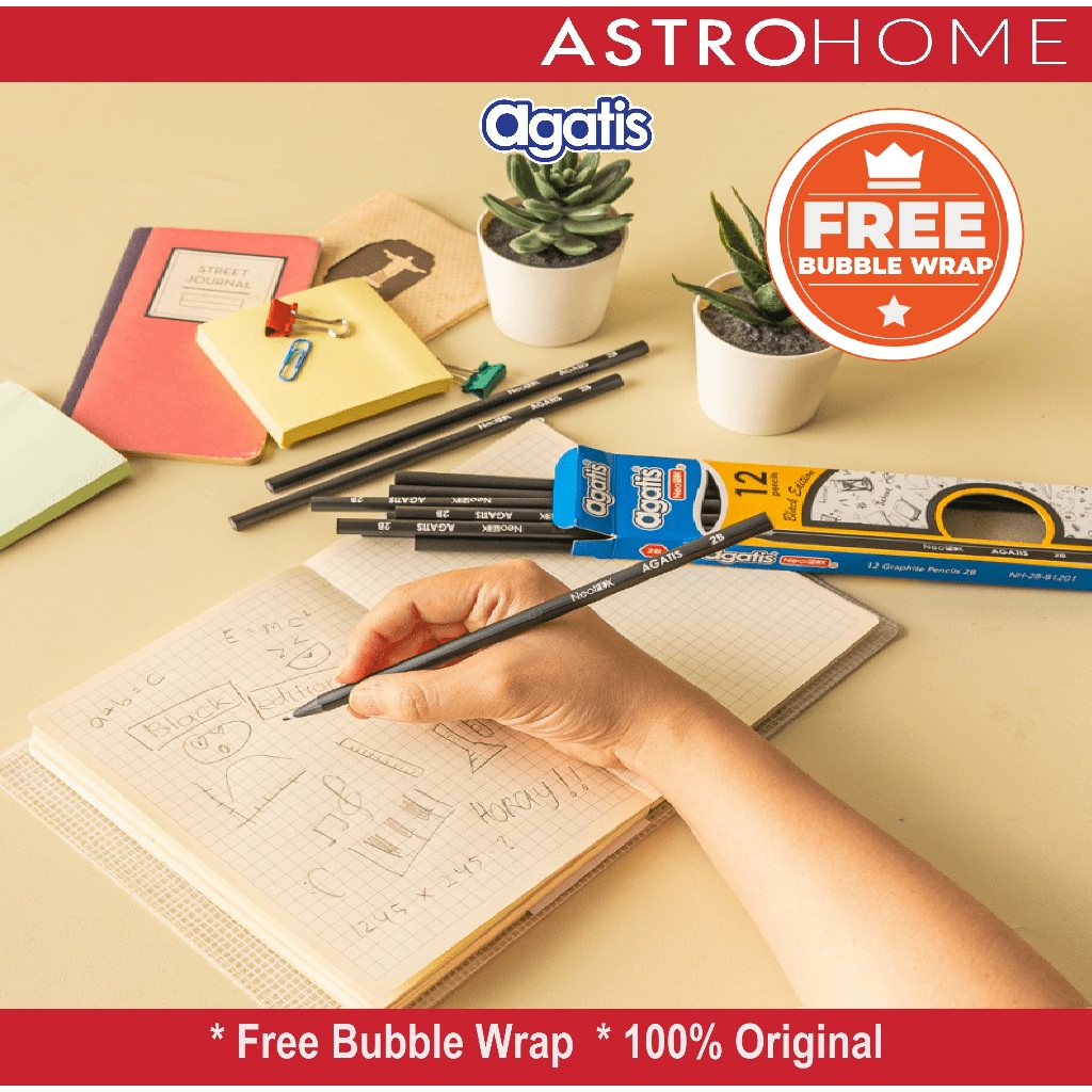 

Agatis Pensil Kayu Edisi Hitam Tulis Ujian Komputer Sekolah Agatis Neopex Black Edition 2B 1 Box Isi 12 Pcs Stationery Ramah Lingkungan dengan White Lead Protector (1 pax isi 12 pcs)