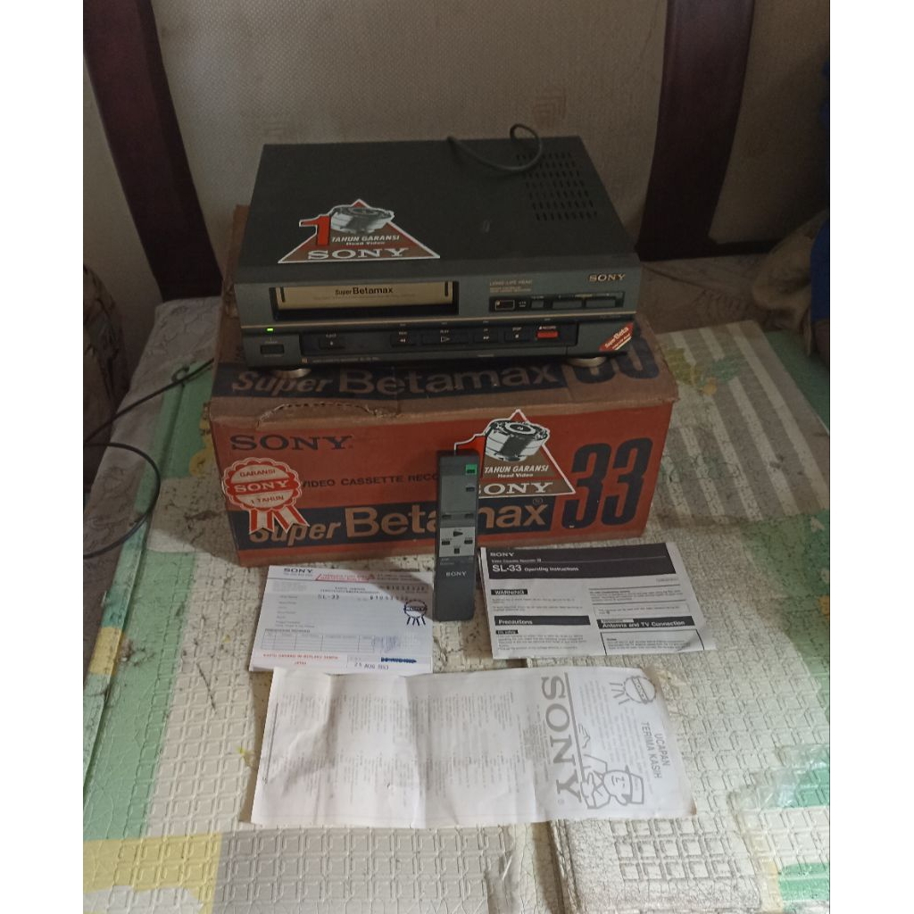Player Betamax Sony SL - 33 : Antik Jadul Lawas