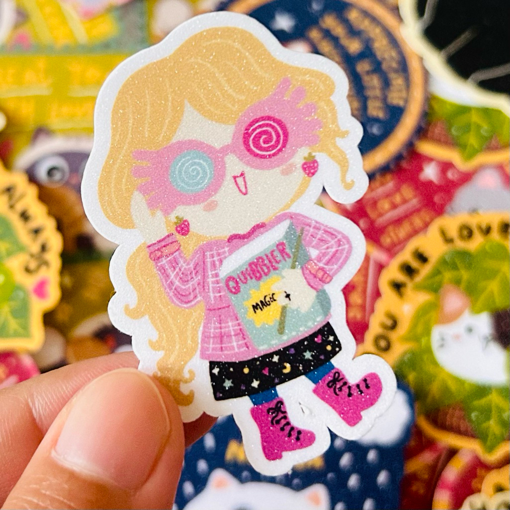 

Luna Lovegood Die Cut Sticker with Glitter