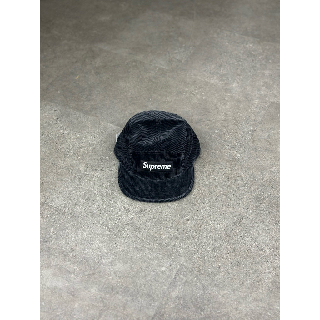 Supreme Corduroy Camp Cap Black SS25 100% Original