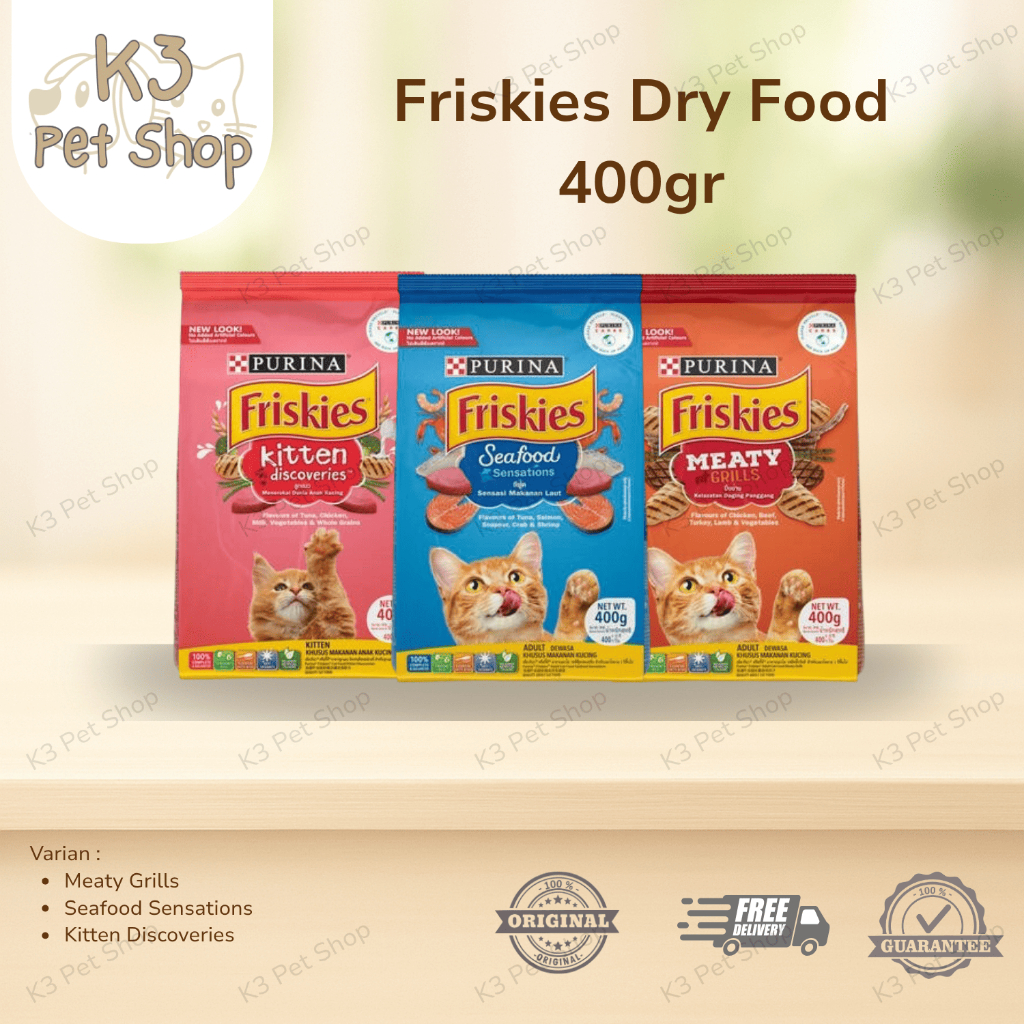 Friskies Dry Food 400gr All Varian Freshpack - Makanan Kucing Murah - Friskies Kitten Discoveries - 