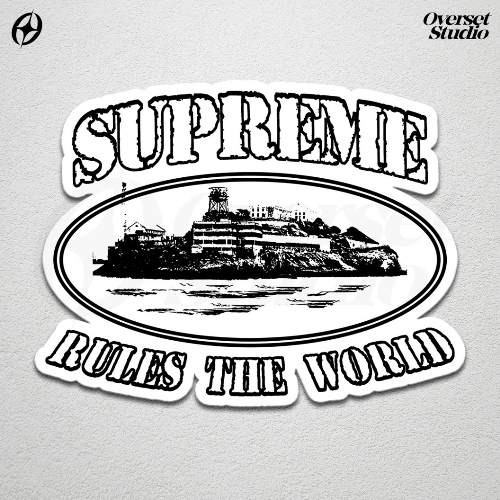 

(GRATIS ONGKIR & COD) Sticker Supreme x Corteiz / Supreme Corteiz Rules The World / Sticker Brand Logo Corteiz CRTZRTW Hypebeast Streetwear / Sticker Vinyl Glossy / Sticker Aesthetic / Stiker Brand Lokal / Stiker Satuan / Sticker Helm / Stiker Tumbler