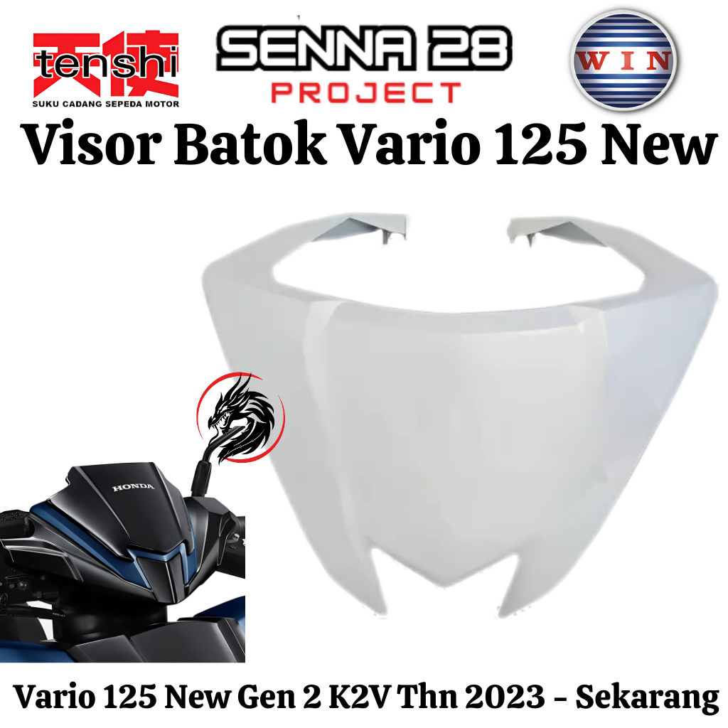 Visor Batok K2V Vario 125 NEW LED Gen2 2023 K2V Putih
