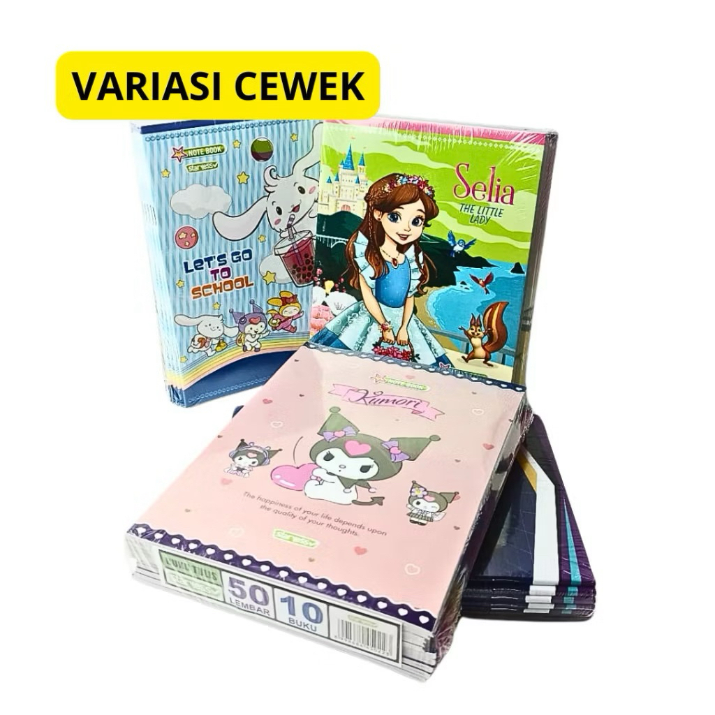 

(Harga Per Pak isi 10) Buku Tulis 50 Lembar