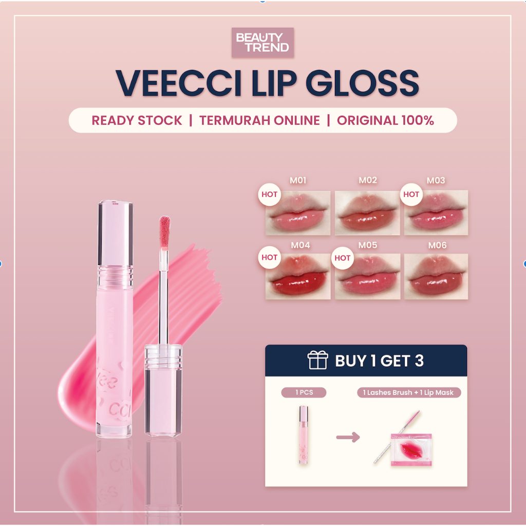 [READY ORI] Veecci Lip Gloss Veecci Lip Glaze Veecci Watery Lip Gloss Veecci Lip Tint