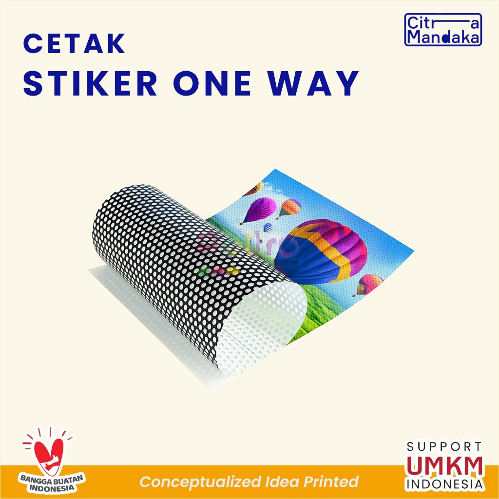 

Stiker One Way Vision Kaca Mobil Kantor Ruko