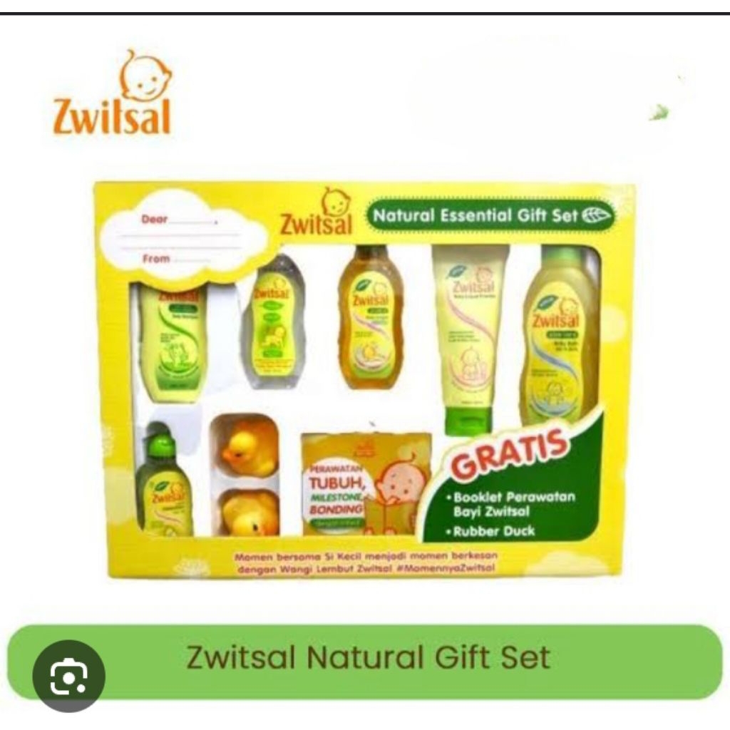 Zwitsal essential gift set - perlengkapan mandi bayi - set bayi