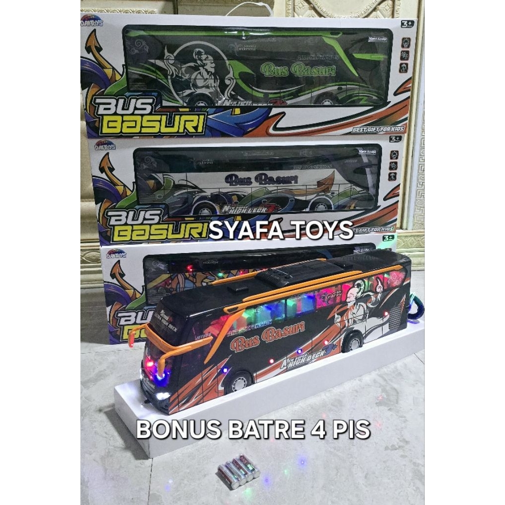 mainan bus jumbo basuri. bus jumbo telolet