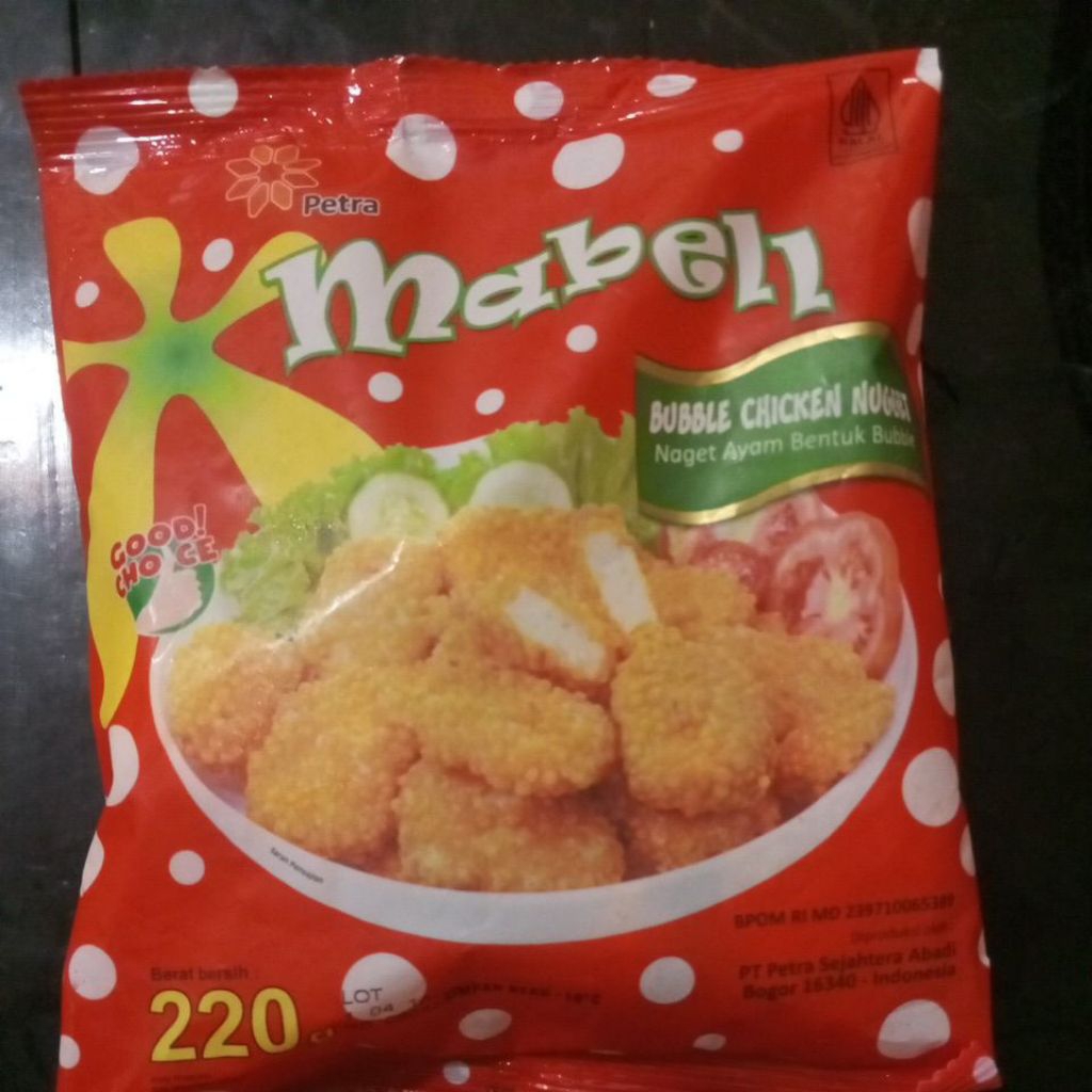 

Mabell Bubble Chicken Nugget/Naget Ayam Bentuk Bubble 220 gram