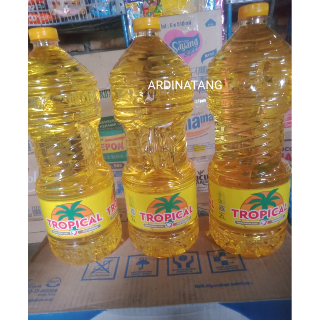 

Tropical 2 liter minyak goreng sawit 2x penyaringan