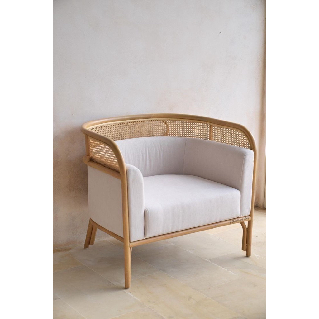 SOFA RETRO KLASIK MINIMALIS ROTAN KAYU JATI