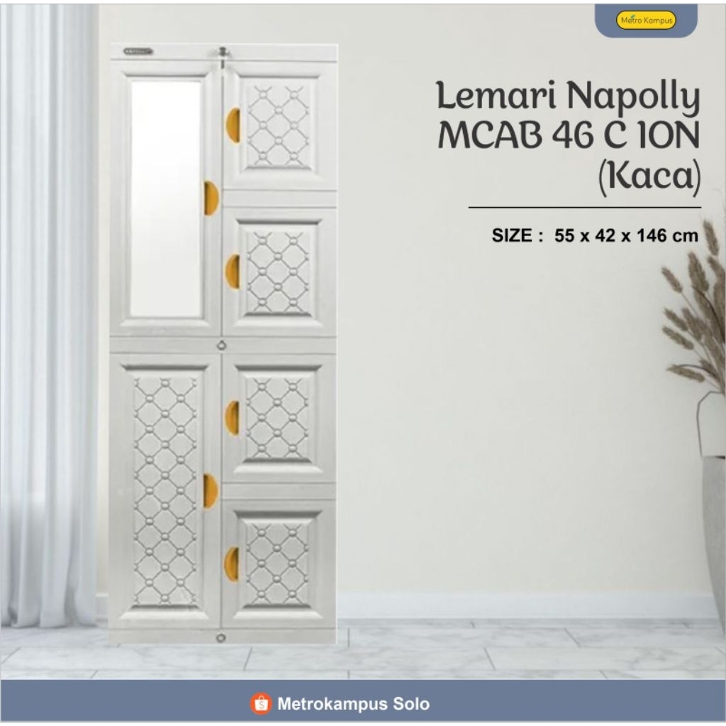 LEMARI NAPOLLY MCAB KACA & NON KACA/LEMARI PAKAIAN/LEMARI MINIMALIS