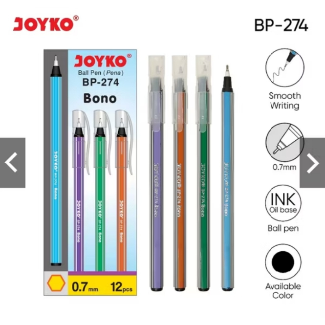 

Ball Pen Pulpen Pena Joyko BP-274 Tris 1 PCS 0.7 mm