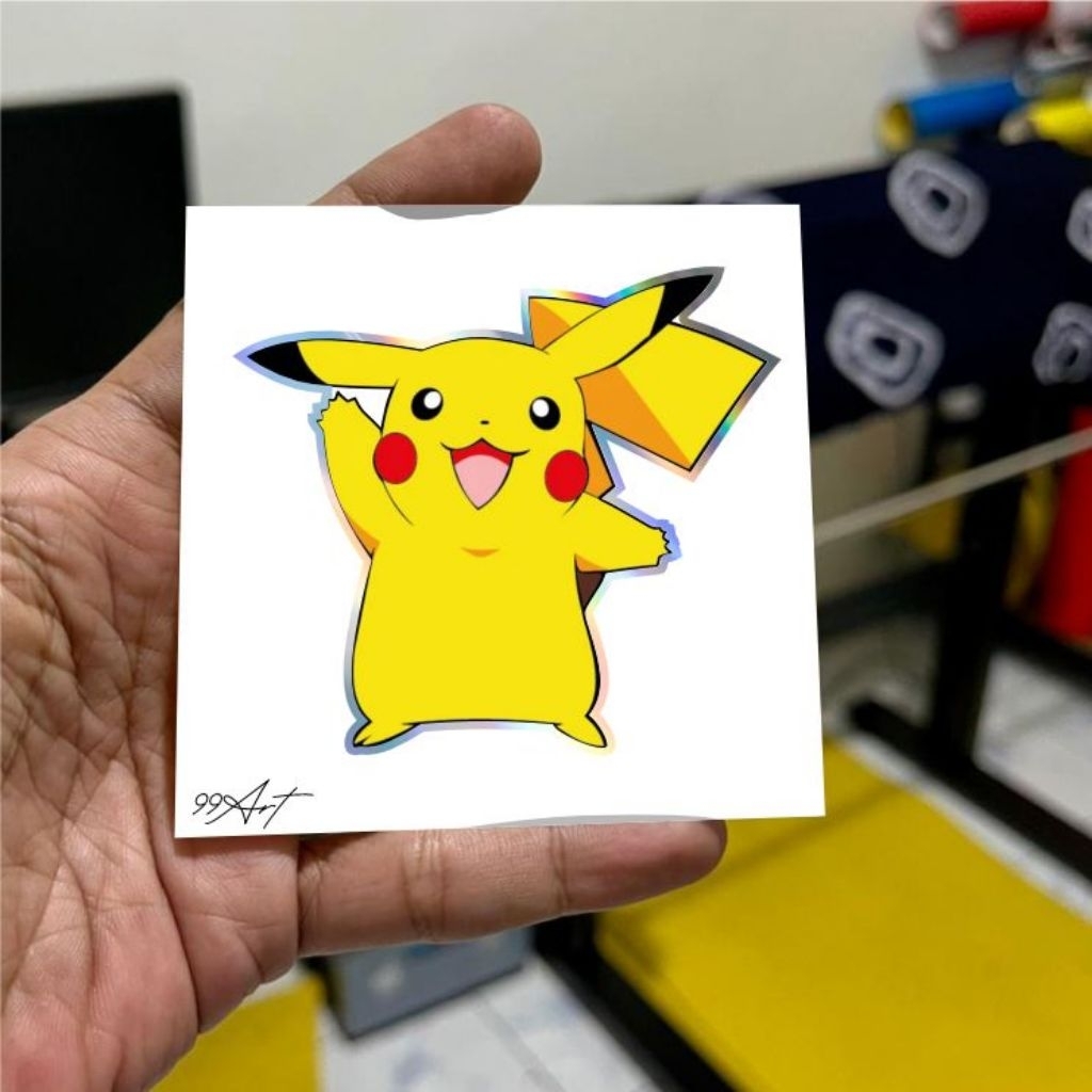 

seticker pokemon new,pikacu, stiker reflektive nyala, hp, motor