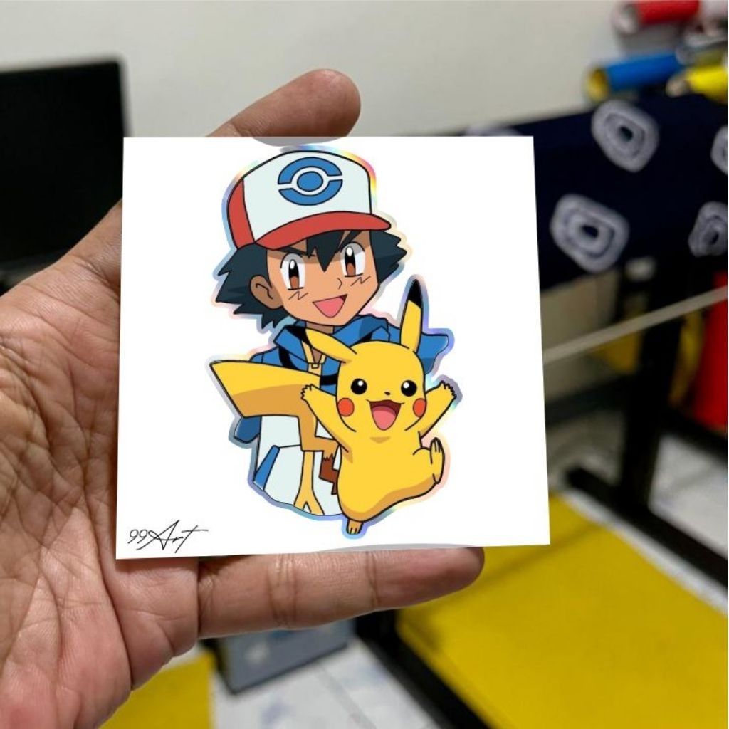 

setiker pokemon, stiker reflektive nyala, hp, motor, pokemon