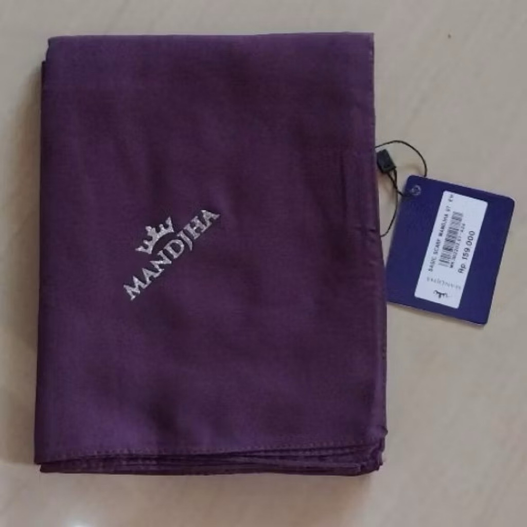 PRELOVED Hijab Deep Purple By Mandjha Gunawan + box