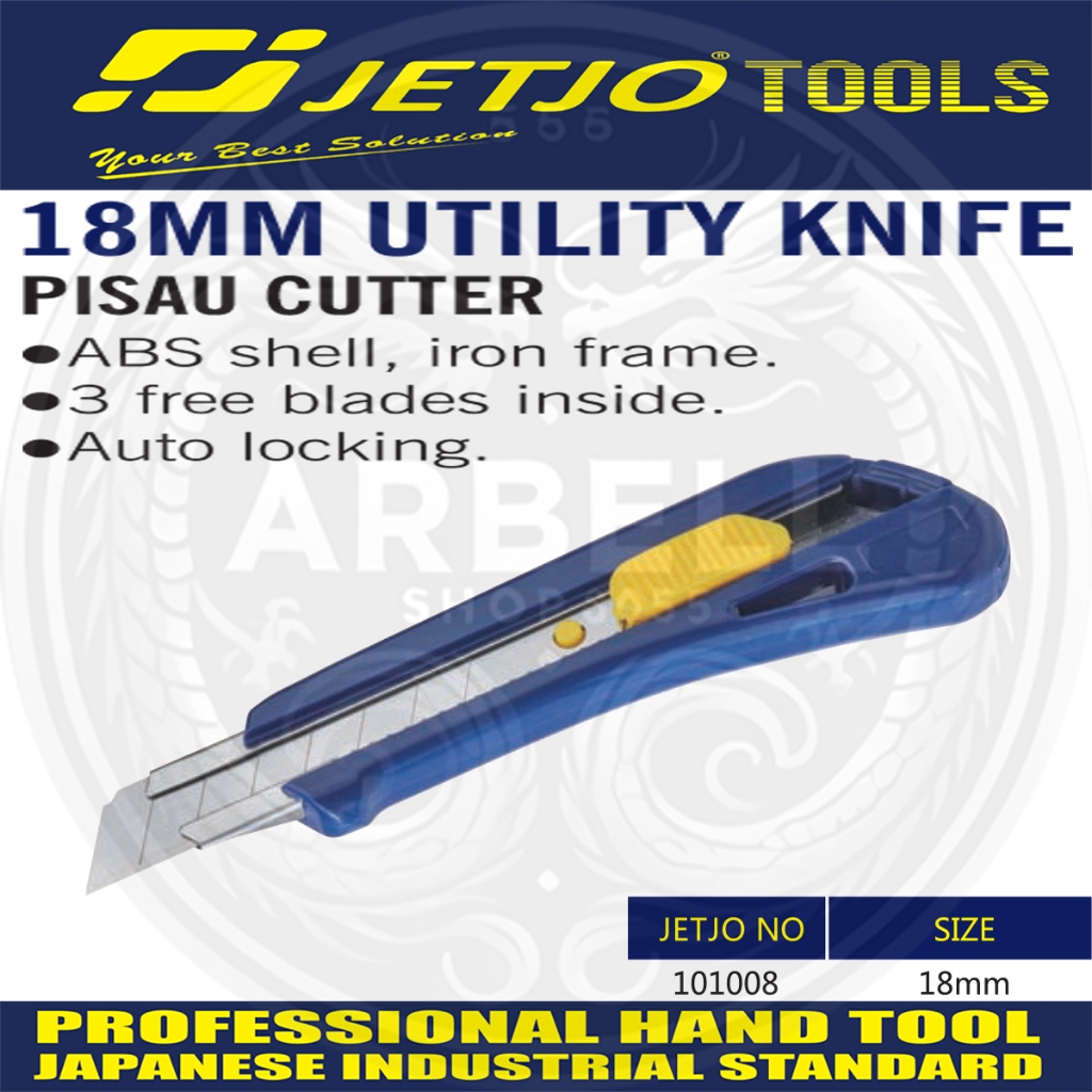 

18MM UTILITY KNIFE PISAU CUTTER CATER PART 101008 ORIGINAL PRODUK JETJO TOOLS