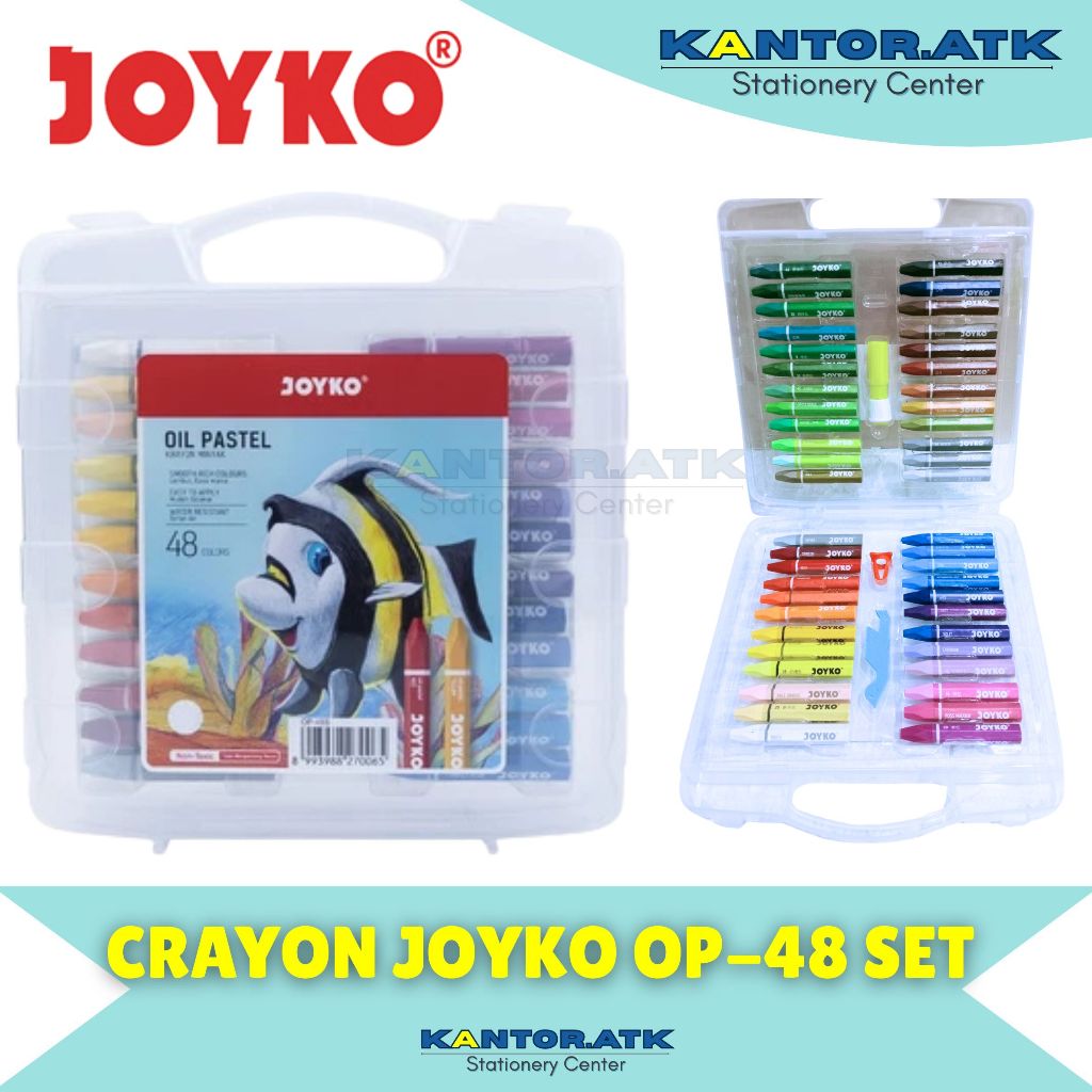 

(1 Set) Crayon Joyko OP-48S Warna / Crayon Oil Pastel 48S